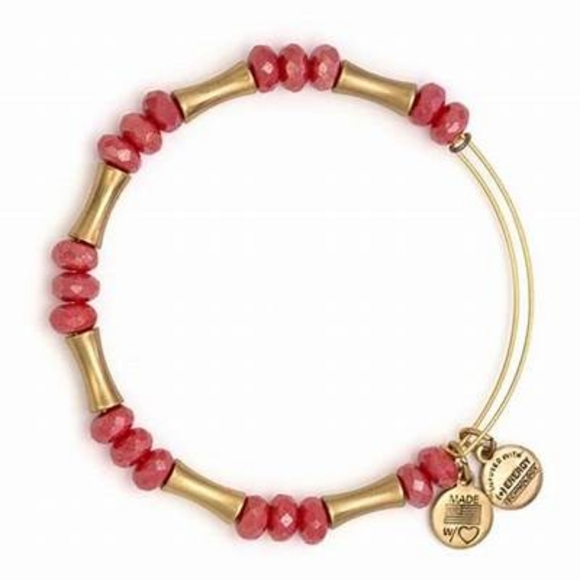Alex and Ani Glade Amaranth Red Garnet Beaded Bracelet - Picture 1 of 8